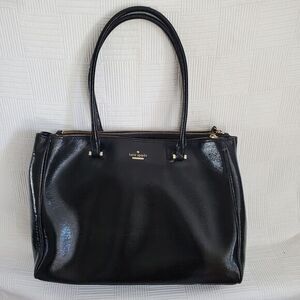 Kate‎ Spade Large Black Leather Bag Tote READ